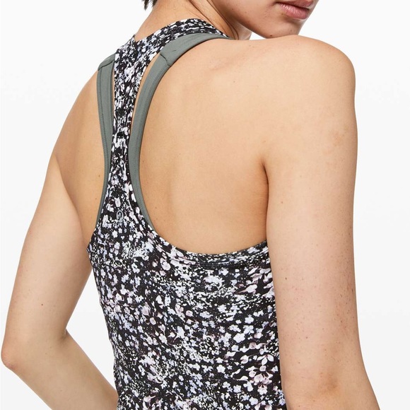 Lululemon Cool Racerback II Floral Spritz Multi Tank Top Size 6 - Picture 2 of 7